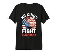 No Kings Fight Oligarchy T-Shirt Haut de Gamme