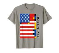 No Kings in America Art Drapeau Abstrait Moderne T-Shirt