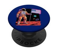 No Kings in America Astronaute Space Science-Fiction PopSockets PopGrip Adhésif