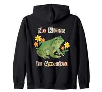No Kings in America Collage Style Grenouille Sweat à Capuche