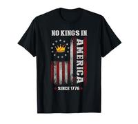 No Kings In America Drapeau de protestation Sace Democracy T-Shirt