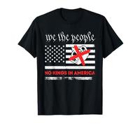 No Kings In America Drapeau USA Vintage Democracy T-Shirt