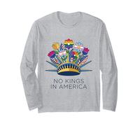 No Kings in America Floral Crown Pride LBGTQ Manche Longue