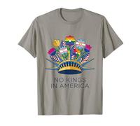 No Kings in America Floral Crown Pride LBGTQ T-Shirt