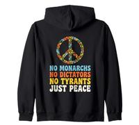 No Kings in America Groovy Vintage 70's Peace Sweat à Capuche