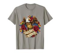 No Kings in America Patriotic Roses LGBTQ Eagle USA T-Shirt