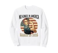 No Kings in America Patriotic Women Sweatshirt