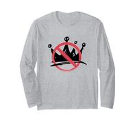 No Kings in America Political Protest Crown Design Manche Longue