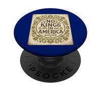 No Kings in America Poster Vintage Rustique 1776 Patriotique PopSockets PopGrip Adhésif
