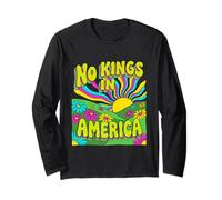 No Kings in America Psychédélique Rétro 60s Hippie Soleil Manche Longue
