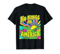 No Kings in America Psychédélique Rétro 60s Hippie Soleil T-Shirt