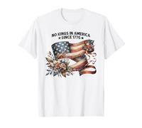 No Kings in America Since 1776 Drapeau No Kings Day Homme Femme T-Shirt