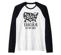 No Kings in America Under Distress Resist Fascism Halloween Manche Raglan