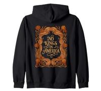 No Kings in America Vintage Boho Floral No Kings Day Sweat à Capuche