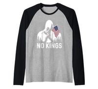No Kings - Jour de l'indépendance Patriotique du 4 Juillet Manche Raglan