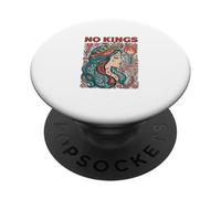 No Kings Liberty Goddess Floral Retro Esthétique PopSockets PopGrip Adhésif
