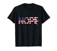 No Kings Nope Protest Sign Horizontal US Flag T-Shirt Graphique avec Valeur