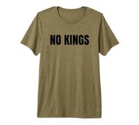 No Kings Pas de Rois Protestation Démocratie Message T-Shirt Haut de Gamme