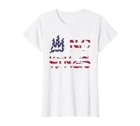 NO Kings - Pas de Rois T-Shirt Graphique avec Valeur, Femme, Blanc, XL