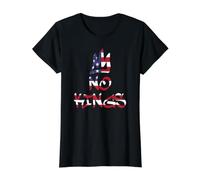 NO Kings - Pas de Rois T-Shirt Graphique avec Valeur, Femme, Noir, M