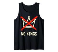 No Kings Protest Crown with Red X Cross, Crown Crossed Out Débardeur
