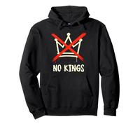 No Kings Protest Crown with Red X Cross, Crown Crossed Out Sweat à Capuche