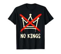No Kings Protest Crown with Red X Cross, Crown Crossed Out T-Shirt