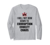 No Kings Protest Sign,Anti Fascism No Corruption No Monarchs Manche Longue