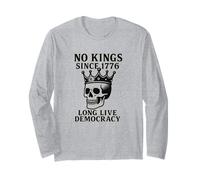 No Kings Since 1776 - Design Patriotique Pro-démocratie Manche Longue