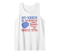 No Kings Since 1776 Distressed USA Flag Vintage Débardeur
