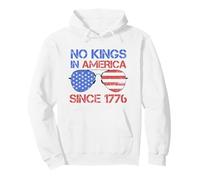 No Kings Since 1776 Distressed USA Flag Vintage Sweat à Capuche