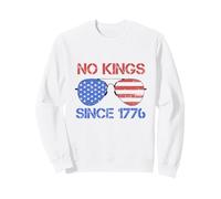 No Kings Since 1776 Distressed USA Flag Vintage Sweatshirt
