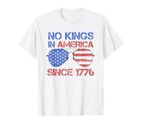 No Kings Since 1776 Distressed USA Flag Vintage T-Shirt