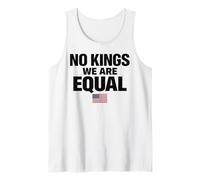 No Kings We are Equal Freedom Equality Drapeau USA Texte Graphique Débardeur