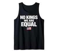 No Kings We are Equal Freedom Equality Drapeau USA Texte Graphique Débardeur