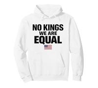 No Kings We are Equal Freedom Equality Drapeau USA Texte Graphique Sweat à Capuche