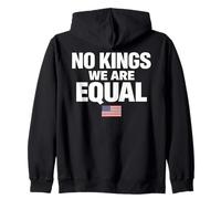 No Kings We are Equal Freedom Equality Drapeau USA Texte Graphique Sweat à Capuche