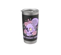 No Known Cure Padel Addict Pastel Goth Skull And Roses Art Gobelet isotherme en acier inoxydable double paroi