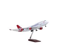 (no light) Maquette d'avion B747 Virgin Atlantic de 47 cm, avion de la compagnie aérienne britannique en métal