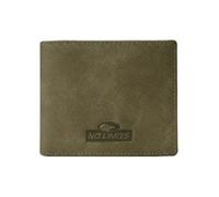 No Limits Portefeuille homme en cuir véritable, effet éléphant, porte-cartes de crédit, avec boîte, vert militaire, Mince, Slim sans porte-monnaie
