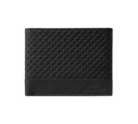 No Limits Portefeuille homme en cuir véritable, élégant design tressé, avec boîte cadeau en bois, Noir 292, Classico, 292