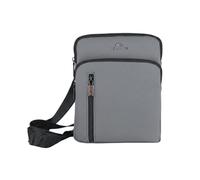 No Limits Sac à bandoulière réglable, imperméable, effet soft-Touch et doublure orange, multipoches avec fermeture éclair, Gris Grand