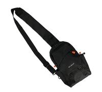 No Limits Sac à dos à épaule pour homme imperméable, avec bandoulière réglable et poche anti-vol, multipoches, Noir