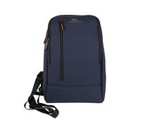 No Limits Sac Bandoulière Homme Imperméable, Effet Soft-Touch, Multi-Poches, Bretelle Ajustable, Bleu