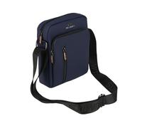 No Limits Sacoche Homme Bandoulière Réglable - Imperméable, Multi-Poches, Effet Soft-Touch, Bleu Marine