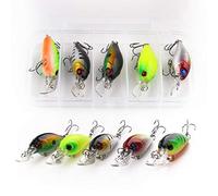 NO LOGO KANGF-Lures, 5pcs Leurres Kit Plastique Crank Bait 4.2g / 5cm Wobblers Crankbait Tackle Basse appât for la pêche Spinners