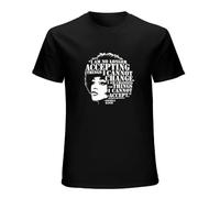 No Longer Accepting Things I Cannot Change Angela Davis T-Shirt Graphic Unisex Tee Shirt Black M
