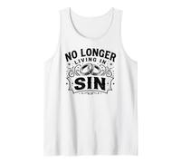 No Longer Living in Sin Funny Christian Wedding Just Married Débardeur