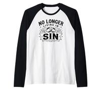 No Longer Living in Sin Funny Christian Wedding Just Married Manche Raglan
