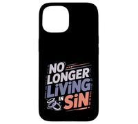 No Longer Living in Sin Mariage Couple de Mariage Coque pour iPhone 15